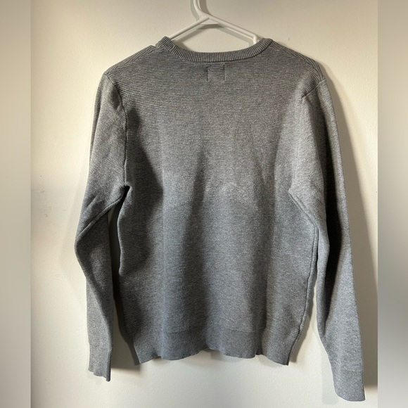 Zara Ribbed Grey Long  Sleeve Sweater - Picture 2 of 3
